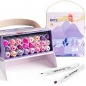 Double-sided markers - felt-tip pens ARRTX Alp, 24 colors, purple tone