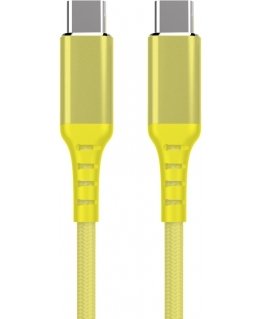 Fuj:tech USB-C - USB-C -kaapeli, 1m, keltainen