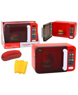 Lean Toys Microwave Oven Toy Microwave Raudona Accessories