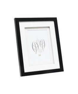 Photo frame Deknudt S65KK2 black 15x20 Wood double Passepartout