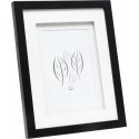 Photo frame Deknudt S65KK2 black 15x20 Wood double Passepartout