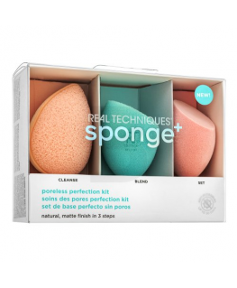Real Techniques Sponge Pro-Matte Poreless Perfection Lot 3 Piezas