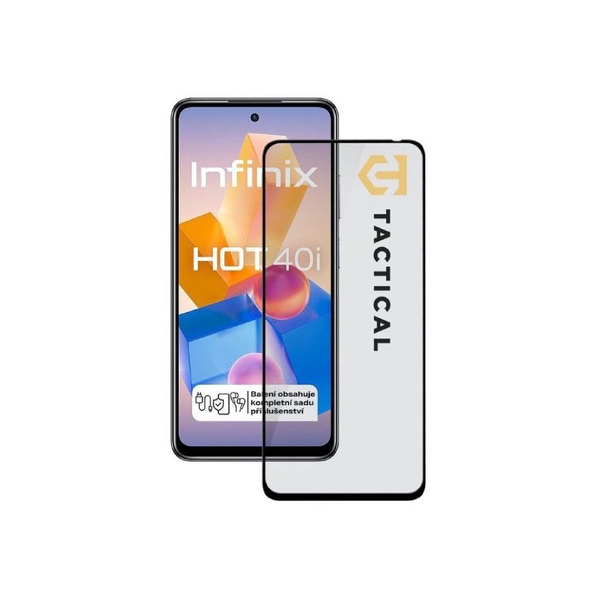 Tactical Glass Shield 5D for Infinix Hot 40i Black