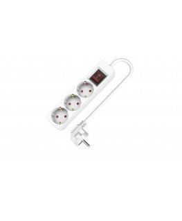 Fuj:tech 3-part extension cord, 1.5 m, white