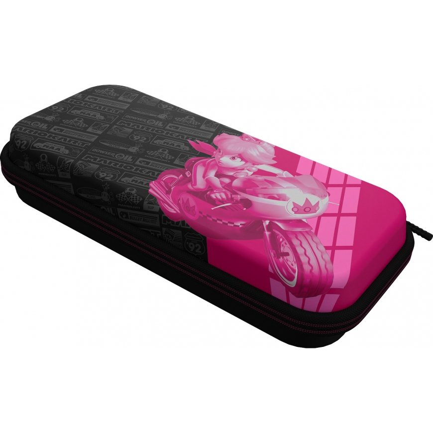 PDP Travel Case Plus GLOW – Grand Prix Peach protective case, Switch – 2
