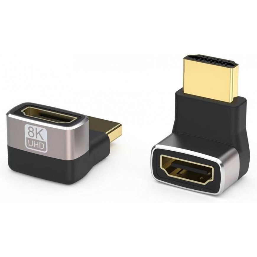 Fuj:tech HDMI Ultra High Speed 90° -kulma-adapteri, versio 4