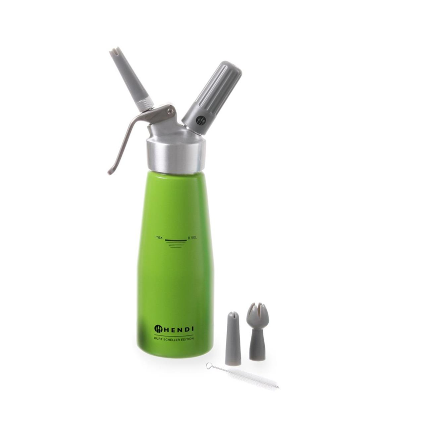 Kurt Scheller Green 0.5 l whipped cream siphon - Hendi 975879 Kurt Scheller Green 0.5 l whipped cream siphon - Hendi 975879
