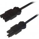 DELTACO GST18 male - GST18 female, grounded, 0.3m, black
