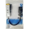 DELTACO GST18 uros - GST18 naaras, maadoitettu, 0,3m, musta