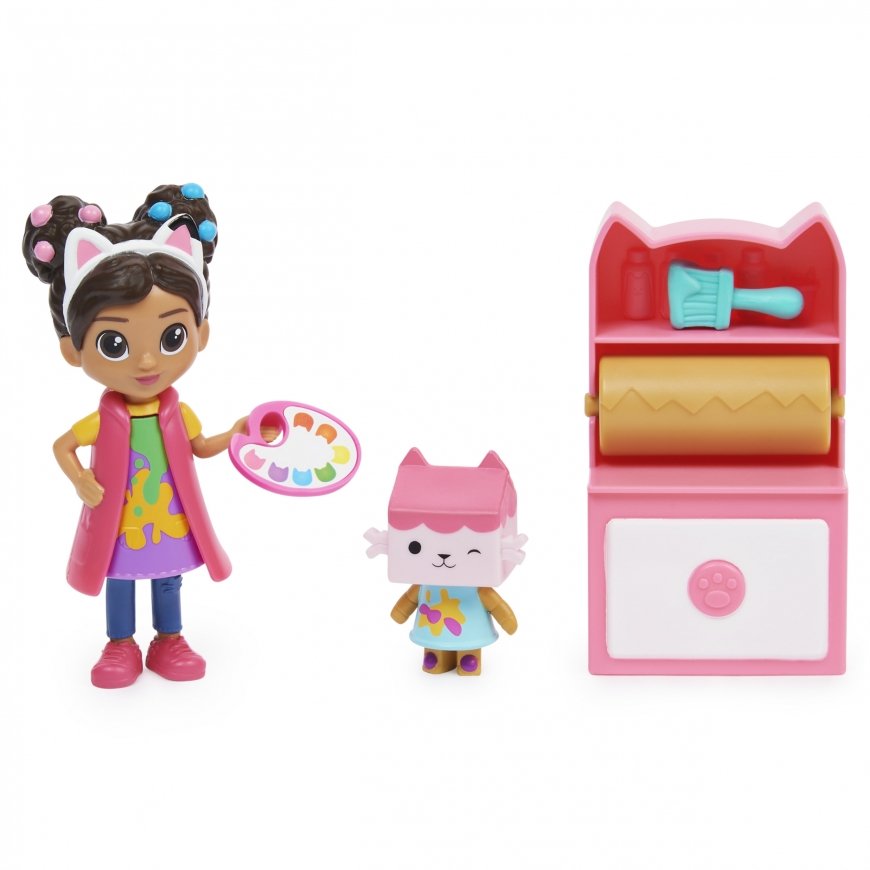 Gabby's Dollhouse Art Studio Set with 2 Toy Figures, 2 Accessories, Delivery and Furniture Piece, Ki – 3