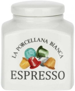 La Porcellana Bianca Pojemnik kapsulinis do espresso Conserva - Baltas, 1.8 ltr