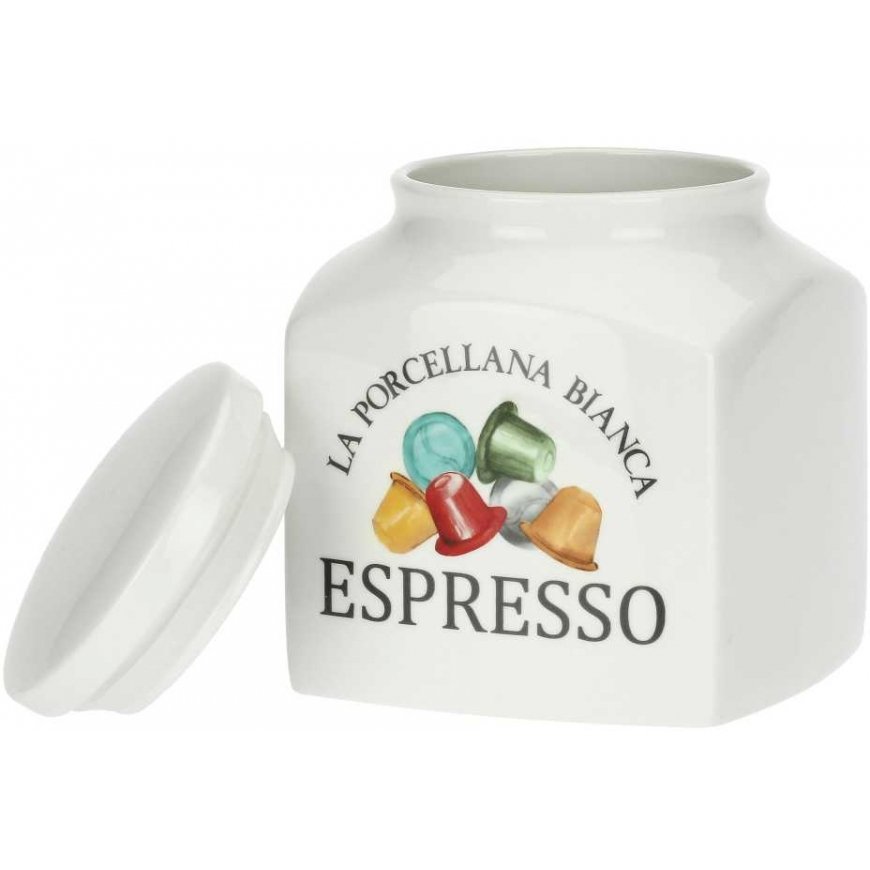 La Porcellana Bianca Pojemnik capsule do espresso Conserva - White, 1.8 ltr – 3
