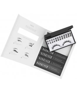 Nanolash DIY Extensions Starter Kit kit sztuczne rzęsy 10.12.14mm Harmony 36szt. + eyelash bonder 5ml + eyelash sealer 5ml + eye