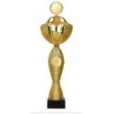 Detail Gold and burgundy metal cup with lid Detail Gold and burgundy metal cup with lid