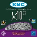 Grandinė KMC X10 Pilkas 10 greičių 114-links Grandinė KMC X10 Pilkas 10 greičių 114-links