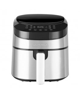 Gastroback Design Air Pro Vienas 3,7 L Autonominės 1300 W Karšto oro gruzdintuvė Juoda, Nerūdijančio
