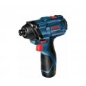 Impact driver Bosch GDR 120-LI 12 V 2x2.0 Ah battery.