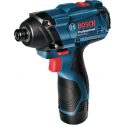 Impact driver Bosch GDR 120-LI 12 V 2x2.0 Ah battery.