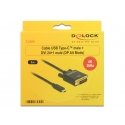 DeLOCK 2m, USB-C/DVI 24+1 USB-graafikaadapter 3840 x 2160 pikslit Must DeLOCK 2m, USB-C/DVI 24+1 USB-graafikaadapter 3840 x 2160 pikslit Must