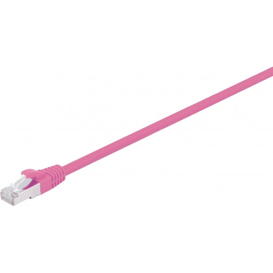 Fuj:tech CAT6A S/FTP -verkkokaapeli, 3 m, vaaleanpunainen
