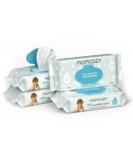 MOMCOZY DRĖGNOS SERVETĖLĖS XL DYDŽIO, 4 PAKUOTĖS PO 60 VNT.