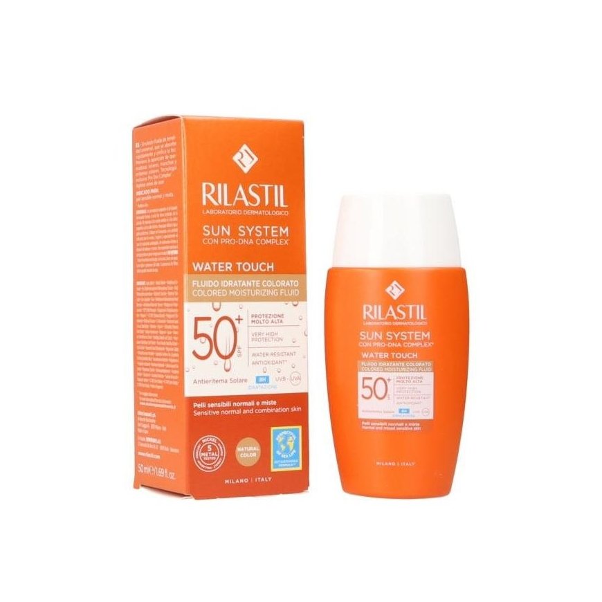 "Rilastil Sun System Vanduo Touch Color Spf50+" facial sun cream 50ml