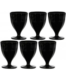 Rose&Tulipani Set of 6 kieliszków Amami - Black, 300 ml