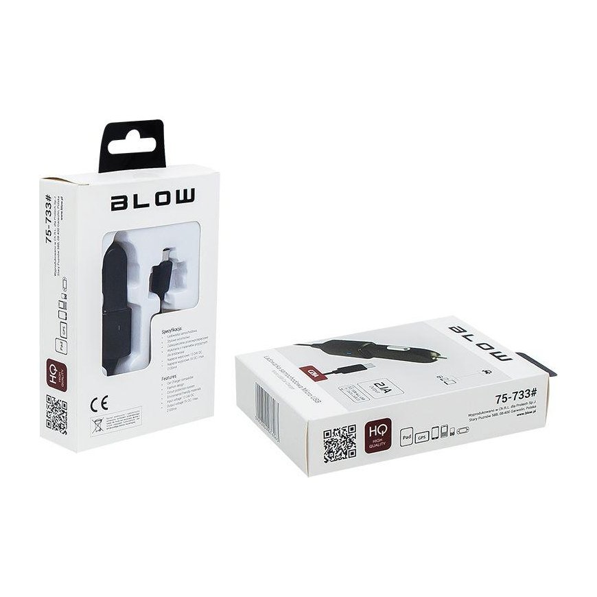 BLOW 75-733 BLOW The charger itself. 5V 2.1A 12-24V microUSB – 3