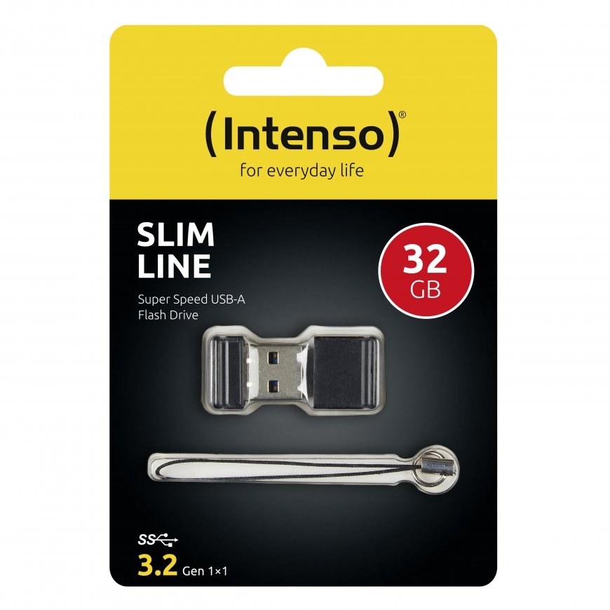 Intenso Slim Line USB флеш накопитель 32 GB USB тип-A 3.2 Gen 1 (3.1 Gen 1) Черный – 3