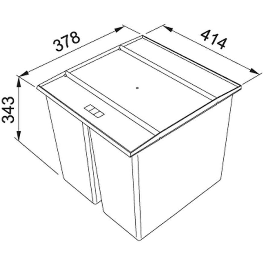 Trash can FRANKE, Easy Sort, 45-2, 2x14.5L – 2