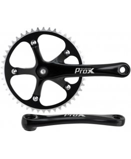 Priekinis žvaigždžių blokas ProX Fix Bike Alu 1-speed 46T 170mm juodas