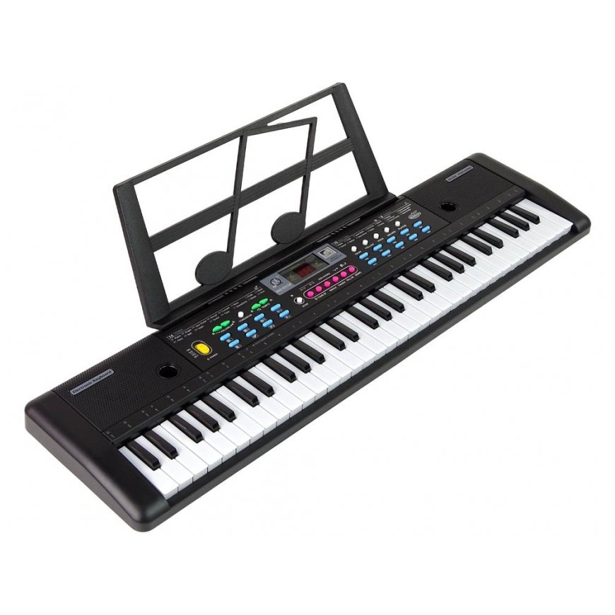 Lean Cars Keyboard MQ-6112 Microphone Notepad 61 keys