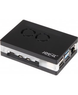 Raspberry Pi plastikust ümbris ventilaatoritega Raspberry Pi 4 B jaoks, must