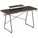 NanoRS RS170 gaming desk with monitor shelf, computer desk, max. 50 kg, height 850 mm, black