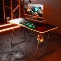 NanoRS RS170 gaming desk with monitor shelf, computer desk, max. 50 kg, height 850 mm, black