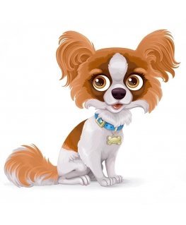Beldizart Papillon dog 20*20 WD3023