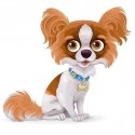 Beldizart Papillon dog 20*20 WD3023 Beldizart Papillon dog 20*20 WD3023