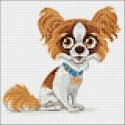 Beldizart Papillon dog 20*20 WD3023 Beldizart Papillon dog 20*20 WD3023