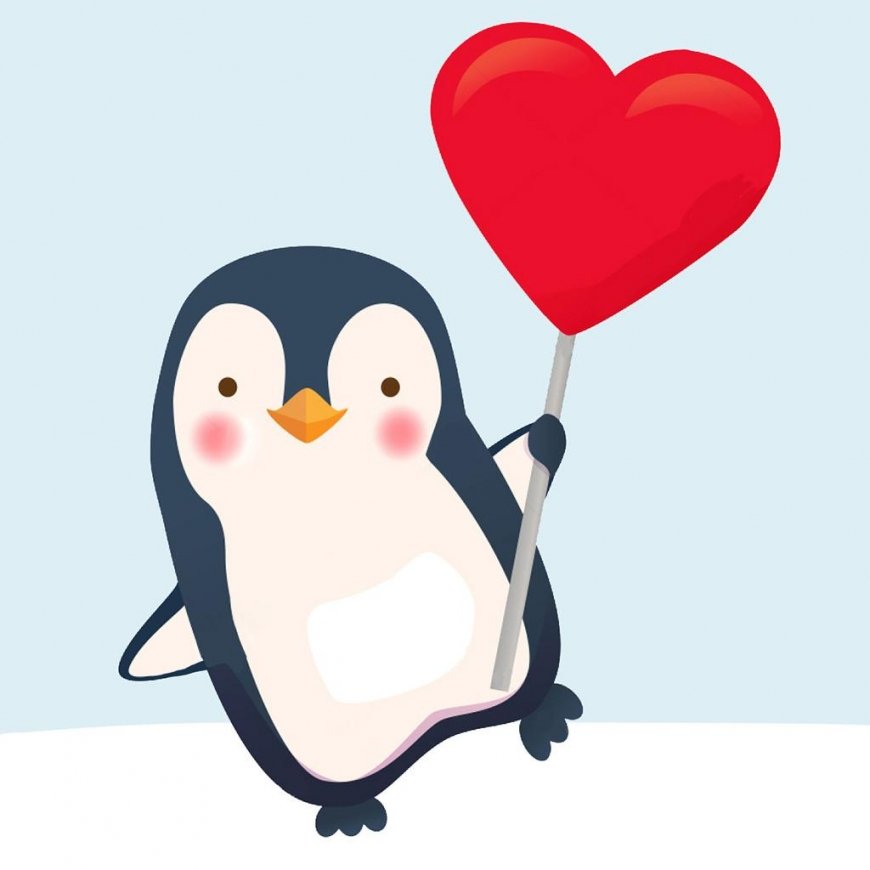 Beldizart Penguin in love 20*20 WD3019