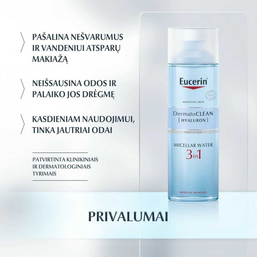 "Eucerin Dermatoclean Hyaluron 3 in 1 micelinis losjonas – 2