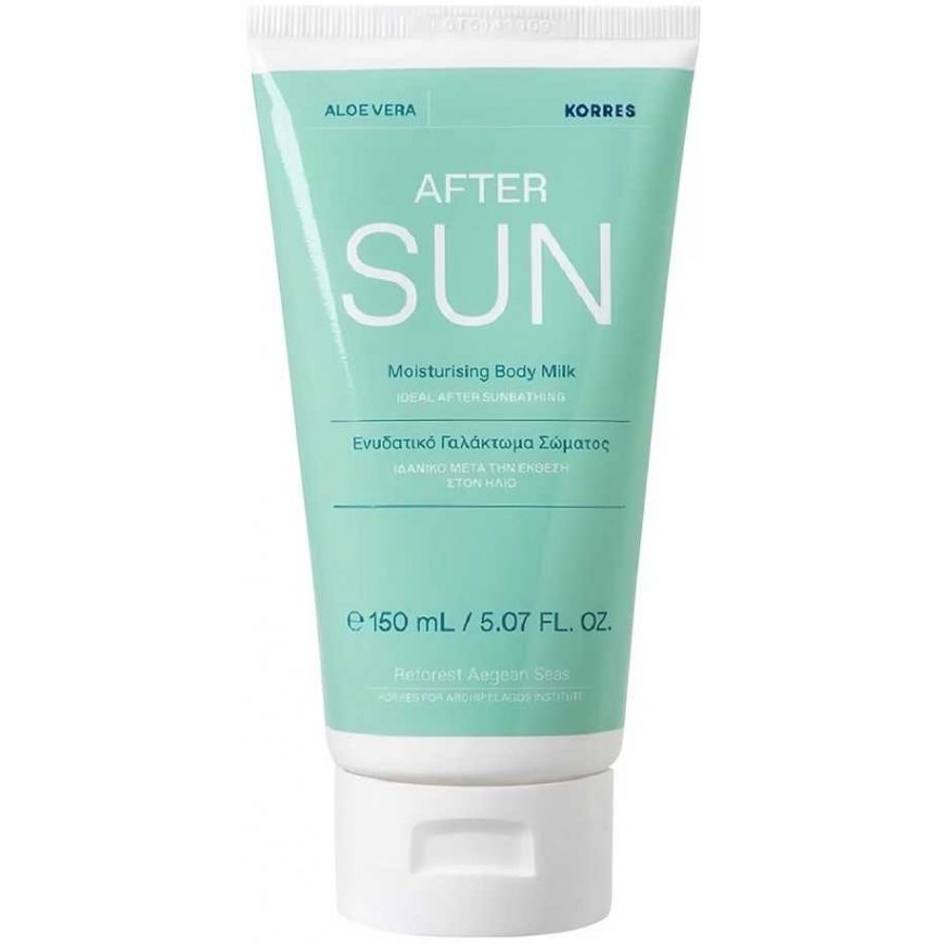 Korres Aloe Vera After Sun Moisturizing Body Milk nahwiljające mleczko po opalan su aloerem 150ml