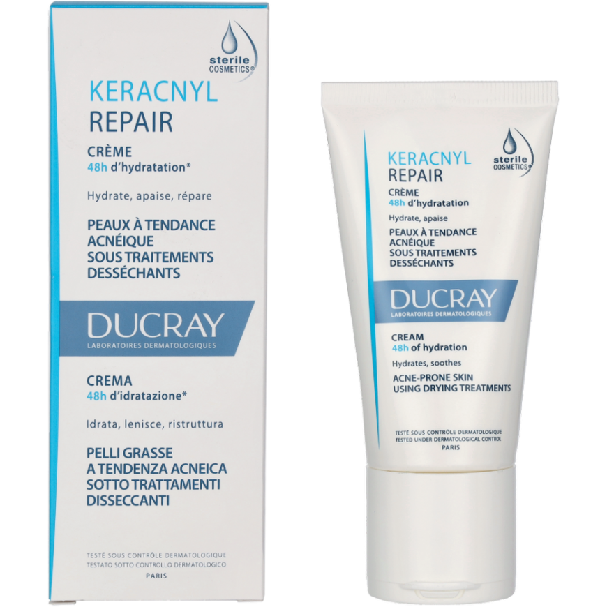 Ducray Keracnyl Moisturizing Repair Creme moisturizing cream for acne-prone skin, 50 ml