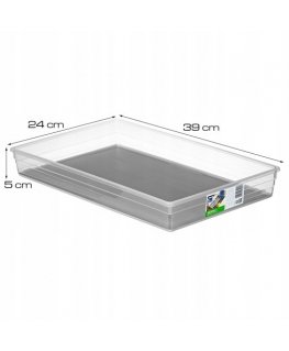 Box Sistemo Organizer 9 39 x 24 x 5 cm transparent|light grey