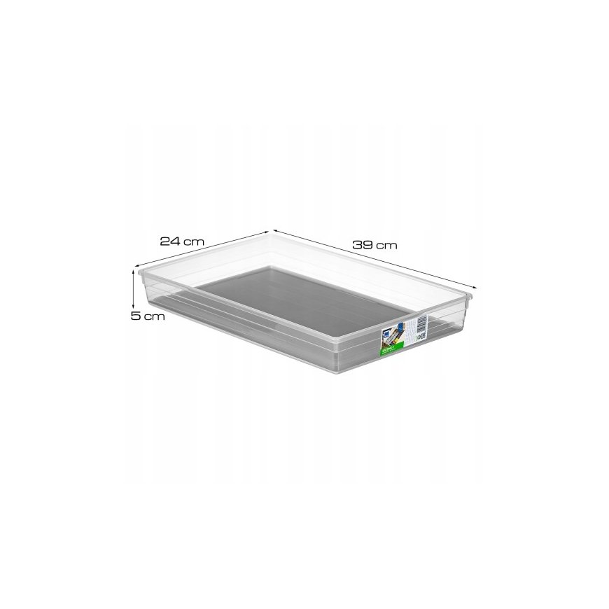 Box Sistemo Organizer 9 39 x 24 x 5 cm transparent|light grey