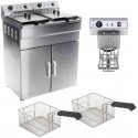 Royal Catering two-chamber fryer with cabinet 400V - 2x10L Royal Catering two-chamber fryer with cabinet 400V - 2x10L