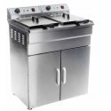 Royal Catering dviejų kamerų gruzdintuvė su spintele 400V - 2x10L Royal Catering dviejų kamerų gruzdintuvė su spintele 400V - 2x10L