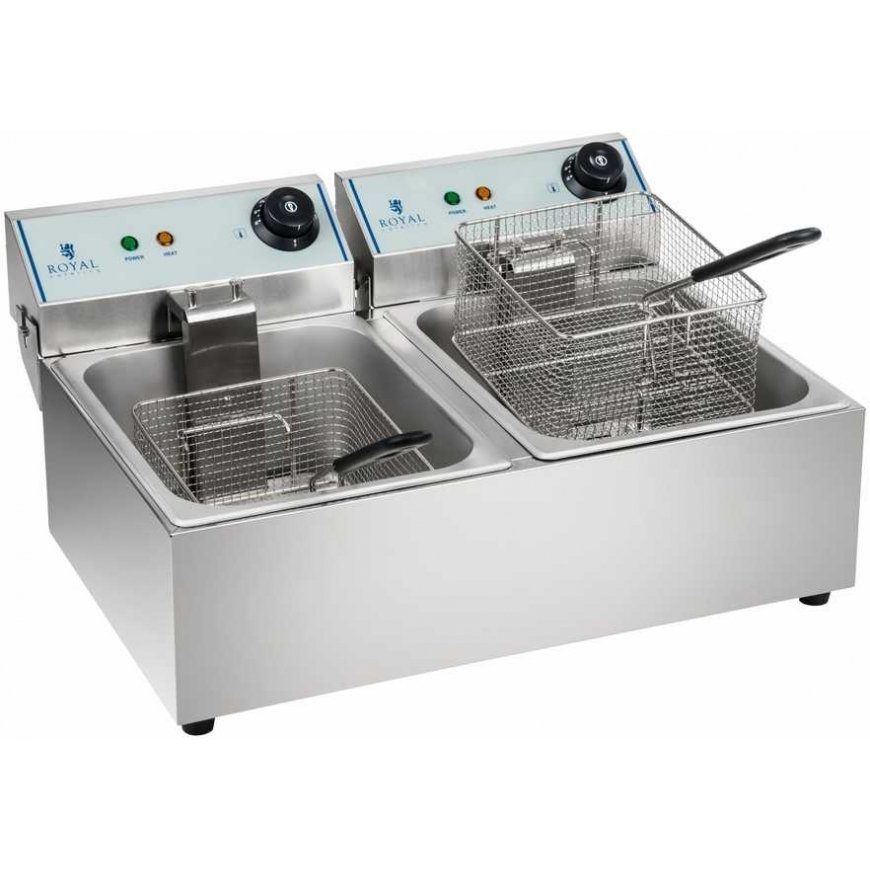 Royal Catering Double electric fryer 2x5L – 3
