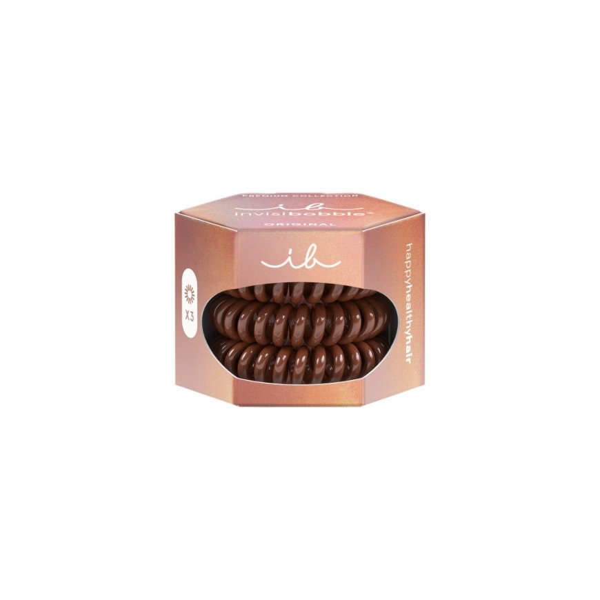 Invisibobble Original Premium Pretzel Brown - Hair elastic ( 3 ks )