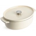 KitchenAid garnek żeliwny ovalny 5.6L Almond Creamy KitchenAid garnek żeliwny ovalny 5.6L Almond Creamy
