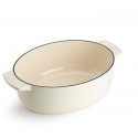 KitchenAid garnek żeliwny owalny 5,6L Almond Kreminis